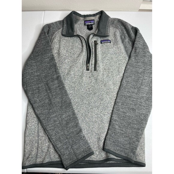Patagonia Sweaters - Patagonia Gray Fleece Quarter Zip Pullover Recycled Worn Wear Small